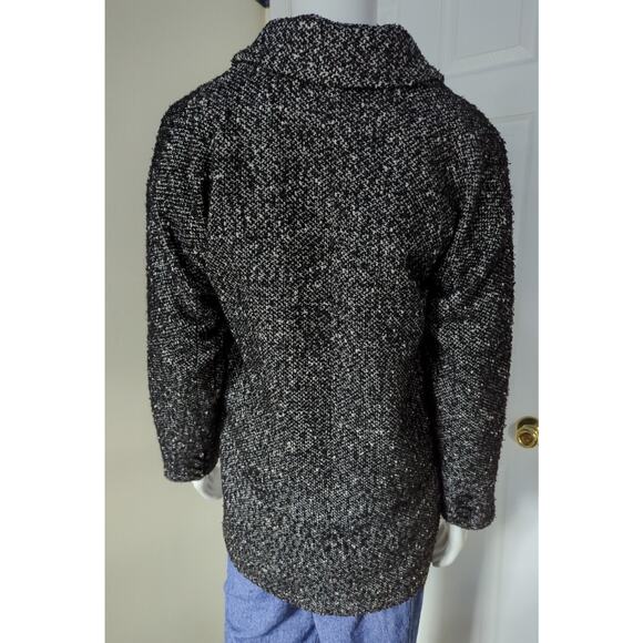 EXPRESS One Eleven Black White Herringbone Tweed Button Up Jacket Womens Size XS - Picture 5 of 7